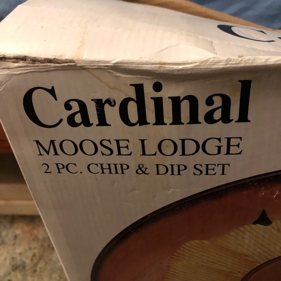 Rare Cardinal Mooselodge 2 pc Chip&Dip Set! - Picture 3 of 9